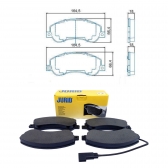 Pastilha de Freio Dianteiro Jurid HQJ2261A Transit- Cód.2858