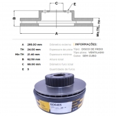 Kit Disco de Freio BD6485 Diant. Mercedes C180 - Cód.5380