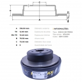 Kit Disco de Freio BD5123 Tras. Jeep Wrangler 3.8 - Cód.3639
