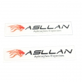 Par de Adesivo Asllan Resinado Branco 12 x 2,5cm - Cód.10859