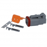 Conector Elétrico Fêmea 2 Vias Deutsch DT06-2S - Cód.8314