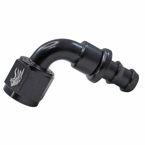 Conexão de Mangueira Curva 90° 1/2 x 8AN All Black -Cód.7819