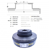 Kit Disco de Freio BD7359 Tras. Range Rover - Cód.3670