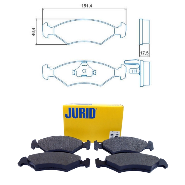 Pastilha Diant. Jurid HQJ2057 Ford Fiesta, Ka - Cód.2570