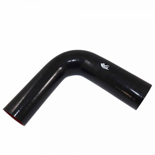 Curva de Silicone MSA Preto de 90º x 2 1/2