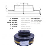 Kit Disco de Freio BD8936 Tras. BMW 316i, 318i - Cód.5091