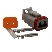 Conector Elétrico Fêmea 2 Vias Deutsch DT06-2S - Cód.8314