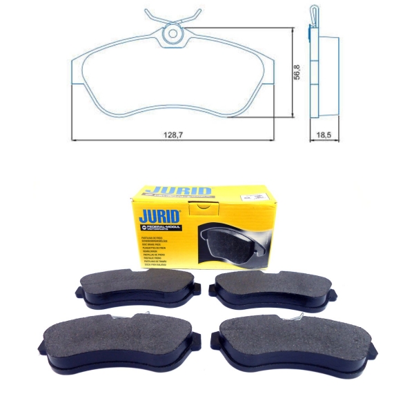 Pastilha de Freio Diant. Jurid HQJ2181 Citroen C3 - Cód.3872