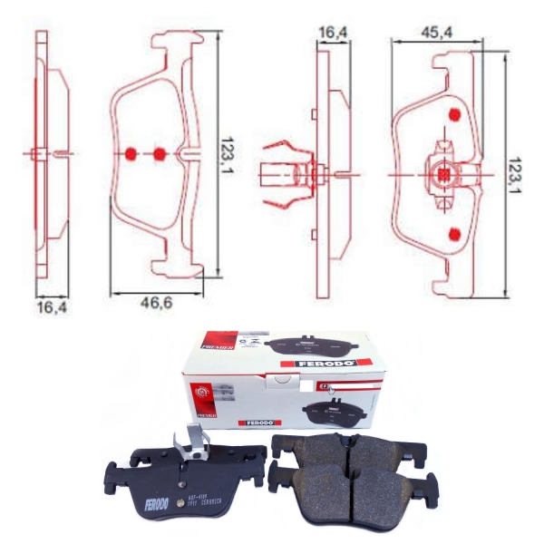 Pastilha de Freio Tras. Ferodo HQF4109 BMW 116i - Cód.4673