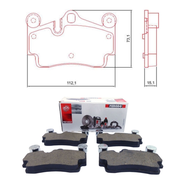 Pastilha de Freio Tras. Ferodo HQF4000 Audi Q7 - Cód.4297
