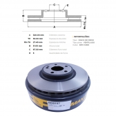 Kit Disco de Freio BD0107 Diant. Mercedes GLA250 - Cód.3576