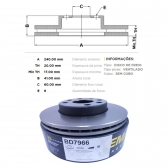 Kit Disco de Freio BD7966 Diant. GM Corsa - Cód.4295