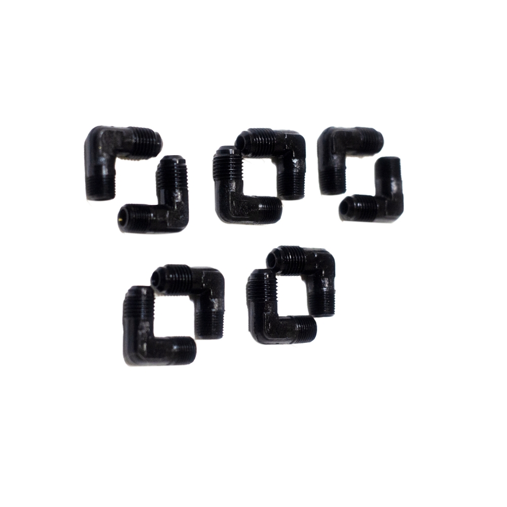 Kit 10 Niples Engate Aeroquip 90 Graus 1/8NPT x 4AN-Cód.9098