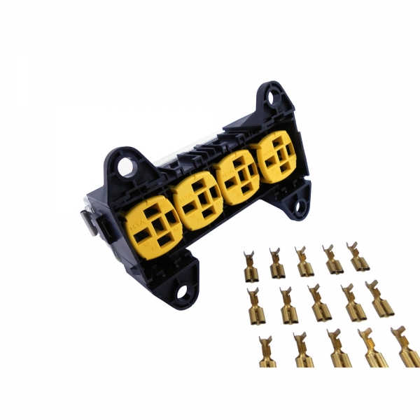 Caixa Porta Rele para 4 Reles de 5 pinos ETE8540 - Cód.5838