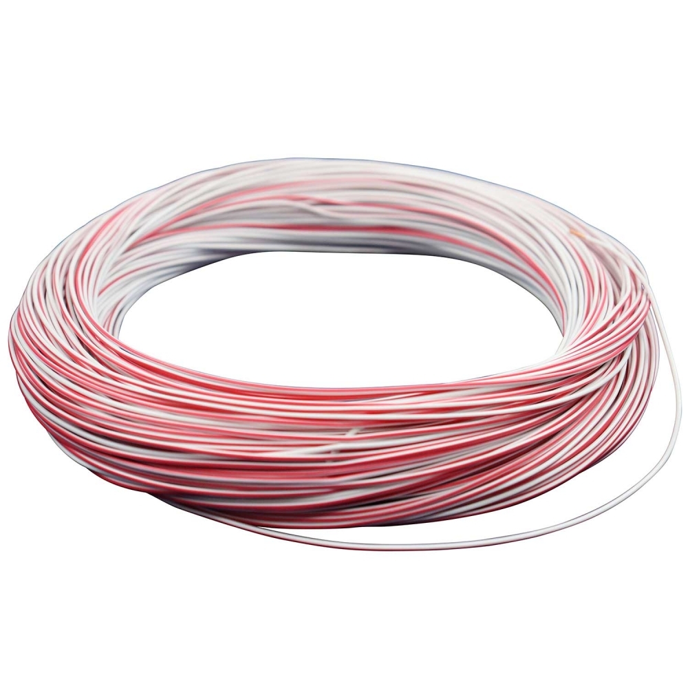 100m Cabo Flex. Automotivo 0.50mm Branco Vermelho - Cód.8098