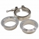 Kit Abraçadeira V-Band com Flanges Inox 2\\\