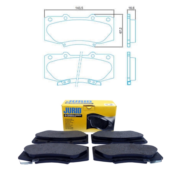 Pastilha de Freio Dianteiro Jurid HQJ2287A Hilux - Cód.2628