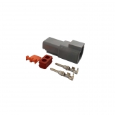 Conector Elétrico Macho 2 Vias Deutsch DT04-2P - Cód.6736