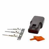 Conector Elétrico Macho 3 Vias Deutsch DTM04-3P - Cód.9116