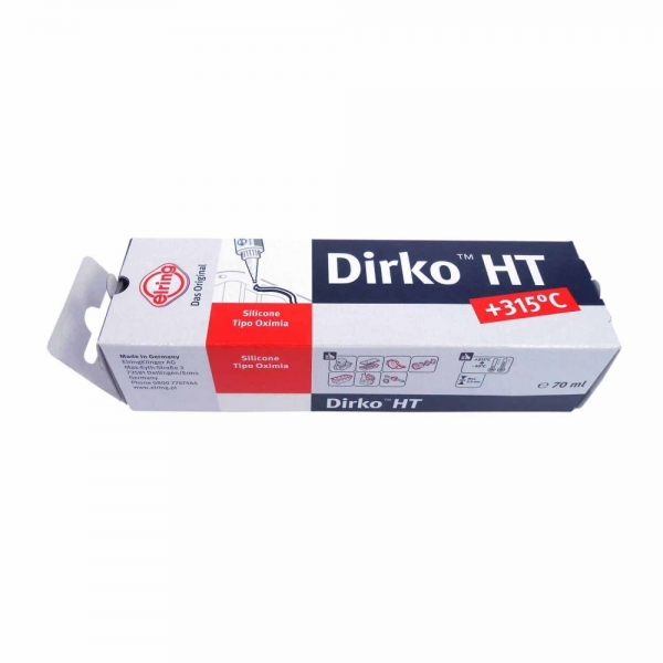 Cola Silicone Dirko Preto Alta Temperatura Elring - Cód.3436
