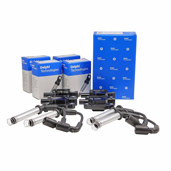 Kit Cabos e Bobinas de Ignição Delphi GM Prisma - Cód.9171