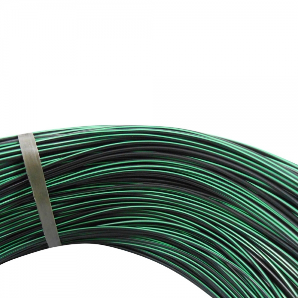 100m Cabo Flex. Auto Estanhado 0.50mm Preto e Verde-Cód.6759