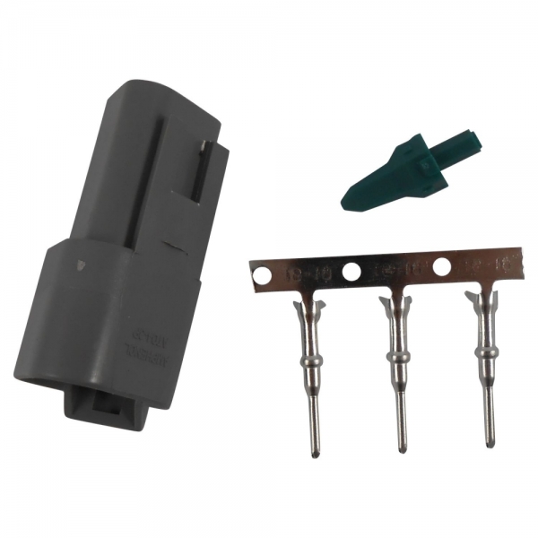 Conector Elétrico Macho 3 Vias Deutsch DT04-3P - Cód.7253