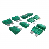 Kit com 10 Fusíveis Lamina Verde 30A - Cód.6746