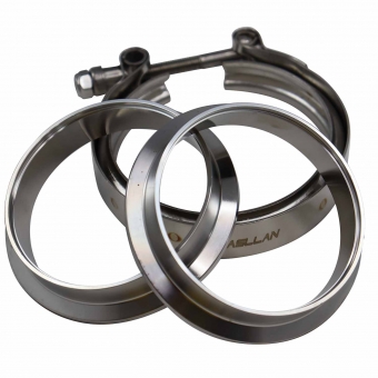 Kit Abraçadeira V-Band com Flanges Inox 4\\\"- Cód.9407
