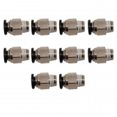 Kit 10 Conexão Pneumática Engate Rápido 1/8NPTx8mm-Cód.8332