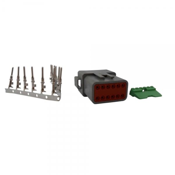 Conector Elétrico Macho 12 Vias Deutsch DT04-12PA - Cód.6933