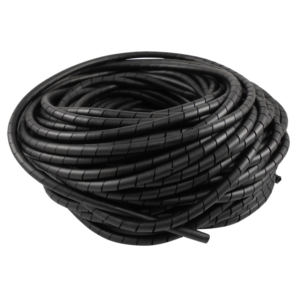 Organizador Espiral HellermannTyton Preto 1/2 - Cód.7383