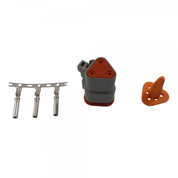 Conector Elétrico Fêmea 3 Vias Deutsch DT06-3S - Cód.6932
