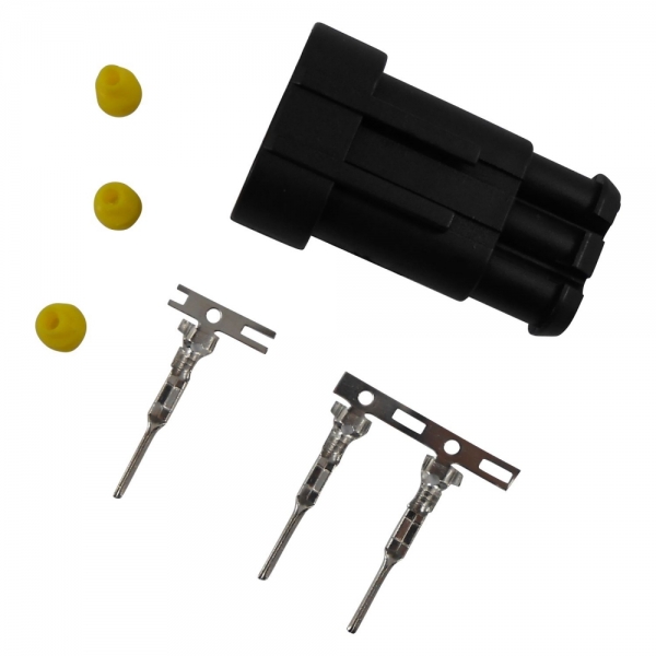 Conector Elétrico 3 Vias ETE8735 Retrovisor VW - Cód.7441