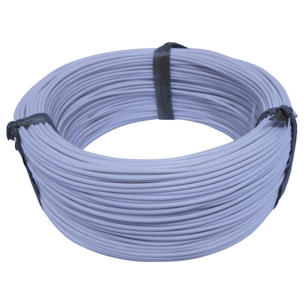 100m Cabo Flex. Automotivo 0.50mm Branco - Cód.6558