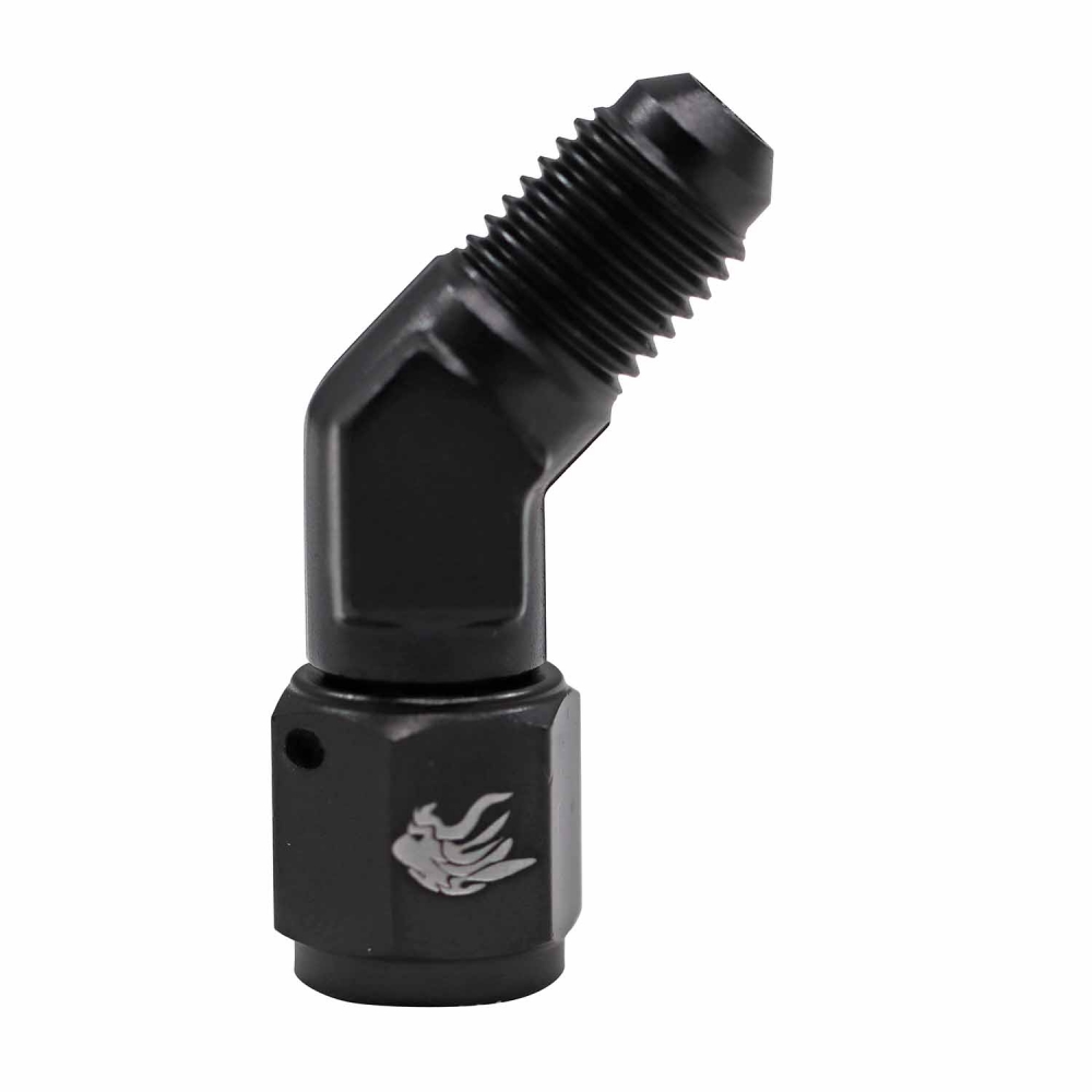 Conexão Curta 45° Femea 4AN x 4AN Macho All Black - Cód.9458