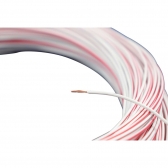 100m Cabo Flex. Automotivo 0.50mm Branco Vermelho - Cód.8098