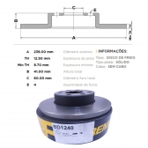 Kit Disco de Freio BD1240 Diant. GM Celta, Prisma - Cód.4263
