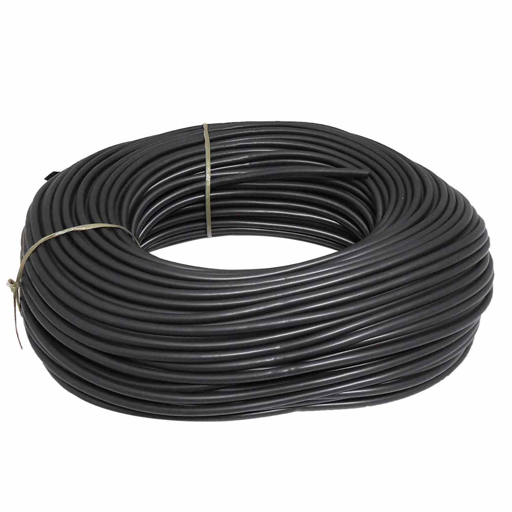 Espaguete Liso Leiplast 6mm / 100m Preto - Cód.309