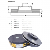 Kit Disco de Freio BD0437 Diant. Mercedes GLC250 - Cód.5461