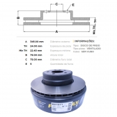 Kit Disco de Freio BD1971 Tras. BMW 530, 545, 550 - Cód.3597