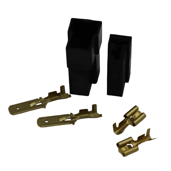 Conector 2 vias ETE7502PR Macho e Fêmea 6.3mm - Cód.14296