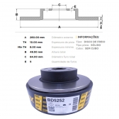 Kit Disco de Freio BD5252 Tras. Honda Accord  - Cód.4422