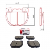 Pastilha de Freio Tras. Ferodo HQF2405 Defender 90- Cód.4955