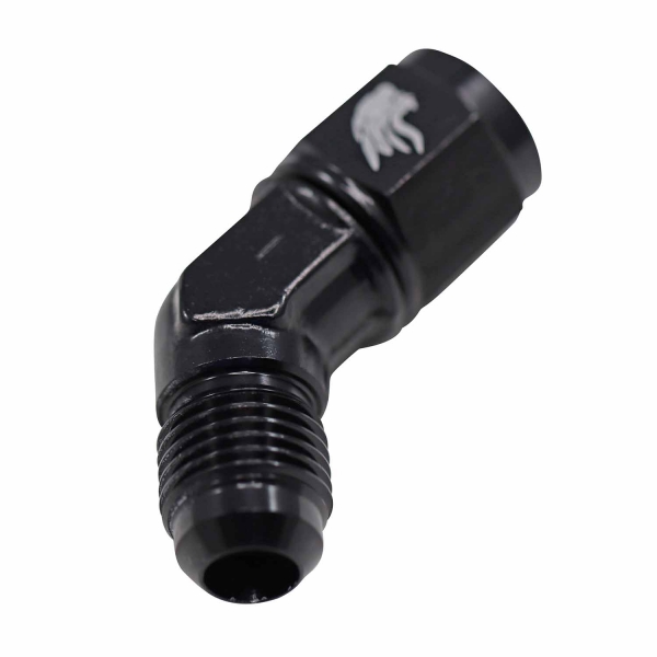 Conexão Curta 45° Femea 6AN x 6AN Macho All Black - Cód.9474