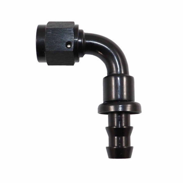 Conexão de Mangueira Curva 90° 3/8 x 6AN All Black -Cód.7818