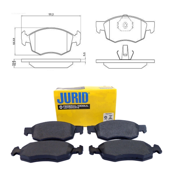 Pastilha de Freio Dianteiro Jurid HQJ2336 Doblo - Cód.4164