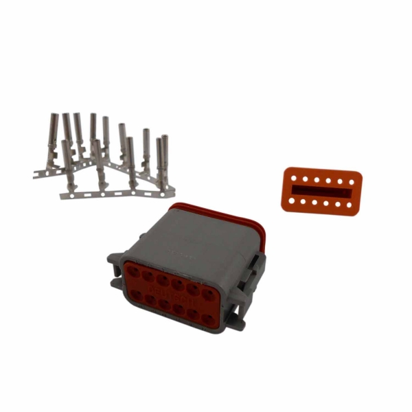 Conector Elétrico Fêmea 12 Vias Deutsch DT06-12SA - Cód.6934
