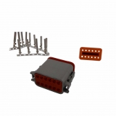 Conector Elétrico Fêmea 12 Vias Deutsch DT06-12SA - Cód.6934