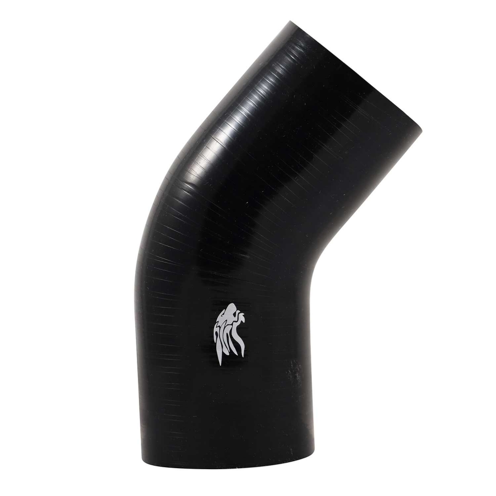 Curva 45º de Silicone Preta 3\\\
